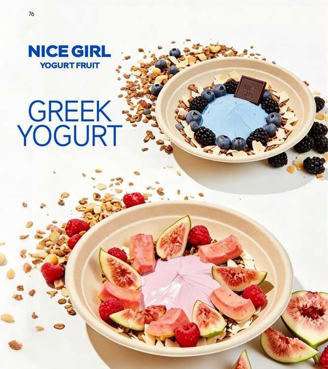 Greek Yogurt: боулы с фруктами и гранолой
