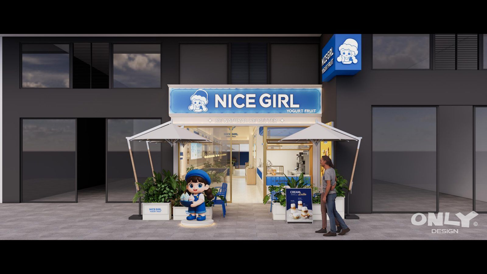 Визуализация точки NICE GIRL с Ници у входа